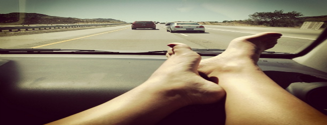 Avoid putting your feet on Dashboard